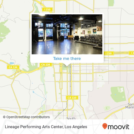 Lineage Performing Arts Center map