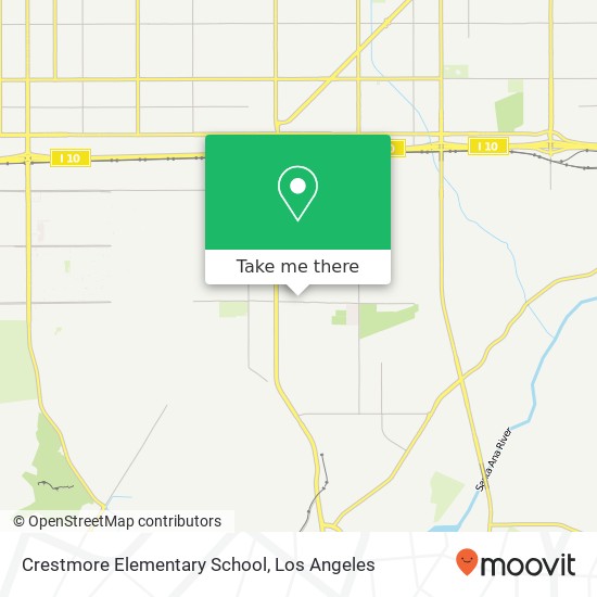 Mapa de Crestmore Elementary School