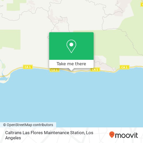 Mapa de Caltrans Las Flores Maintenance Station