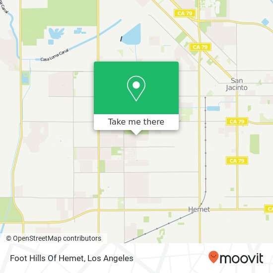 Foot Hills Of Hemet map