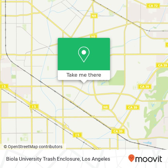 Biola University Trash Enclosure map