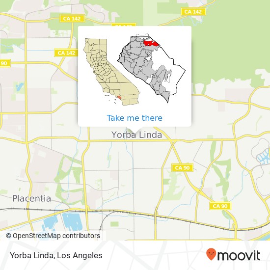 Yorba Linda map