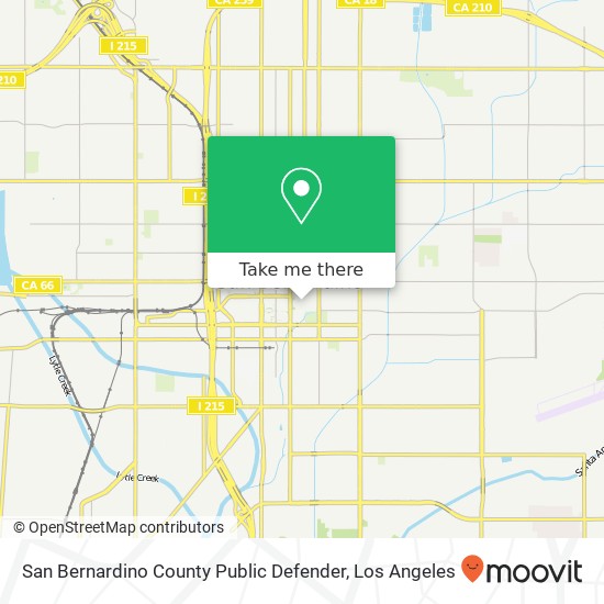 Mapa de San Bernardino County Public Defender