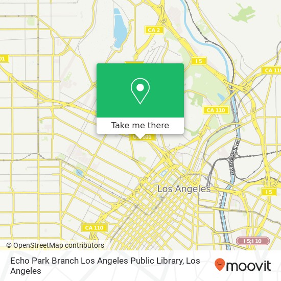 Echo Park Branch Los Angeles Public Library map