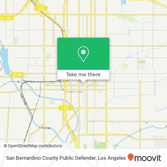 Mapa de San Bernardino County Public Defender