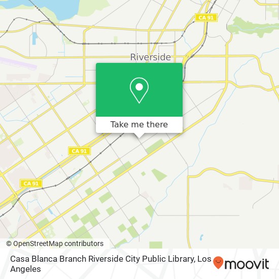 Mapa de Casa Blanca Branch Riverside City Public Library