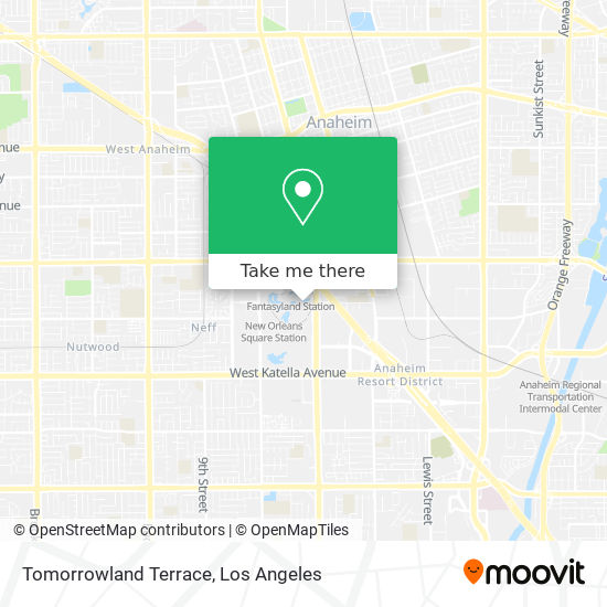 Mapa de Tomorrowland Terrace