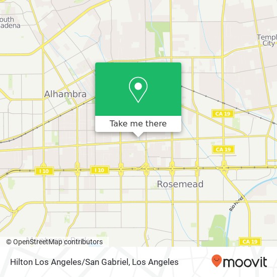 Hilton Los Angeles/San Gabriel map