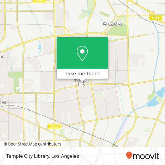Temple City Library map