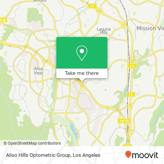 Mapa de Aliso Hills Optometric Group