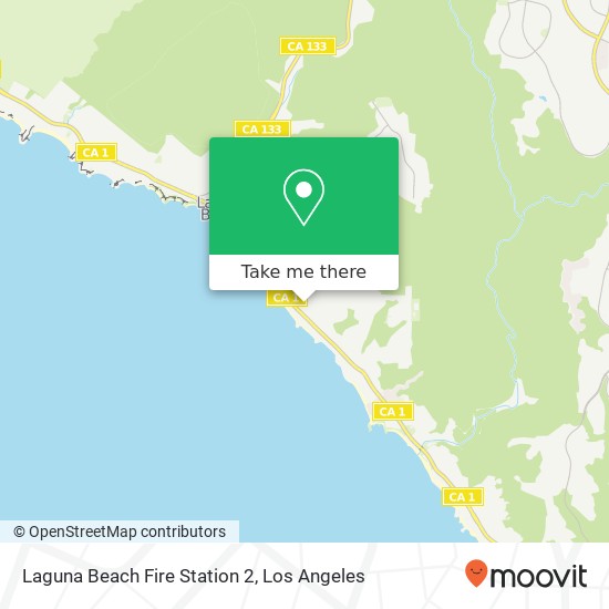 Laguna Beach Fire Station 2 map
