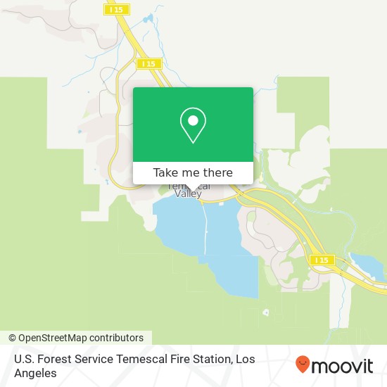 U.S. Forest Service Temescal Fire Station map