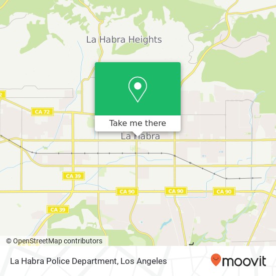 La Habra Police Department map