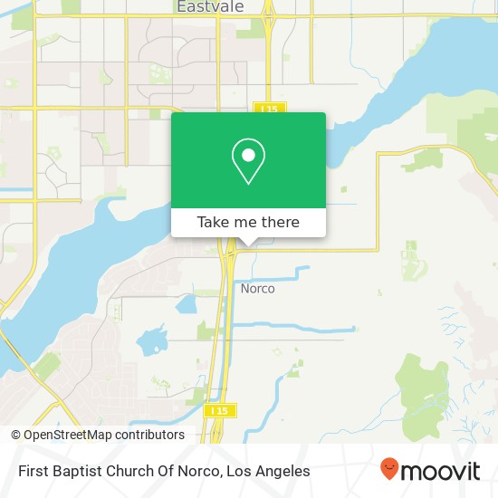 First Baptist Church Of Norco map