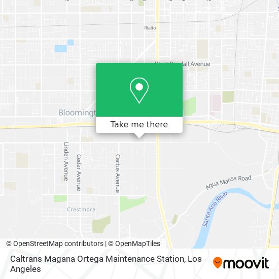 Mapa de Caltrans Magana Ortega Maintenance Station