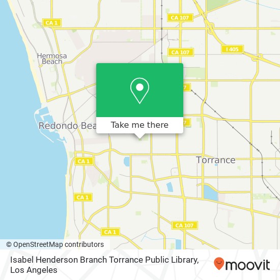 Mapa de Isabel Henderson Branch Torrance Public Library