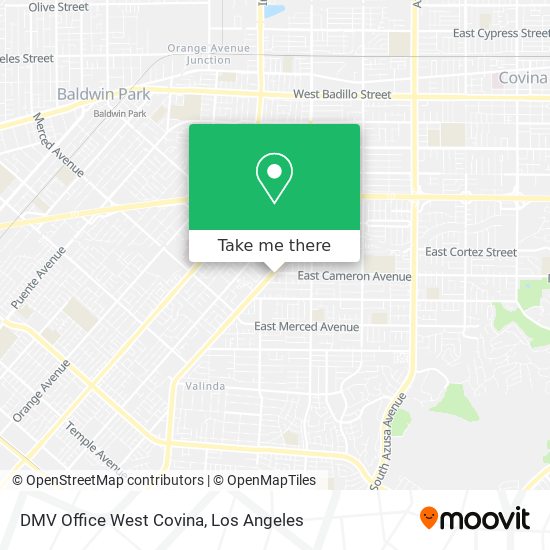 Mapa de DMV Office West Covina