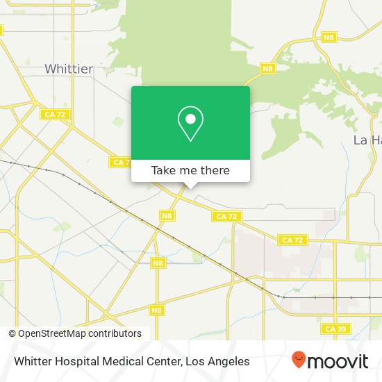 Whitter Hospital Medical Center map