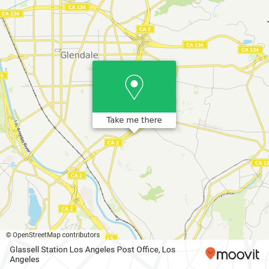 Glassell Station Los Angeles Post Office map