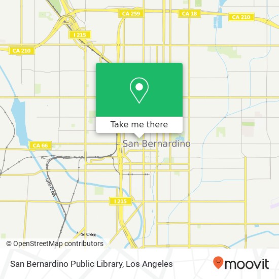 Mapa de San Bernardino Public Library