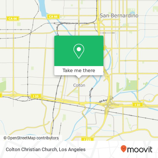 Colton Christian Church map
