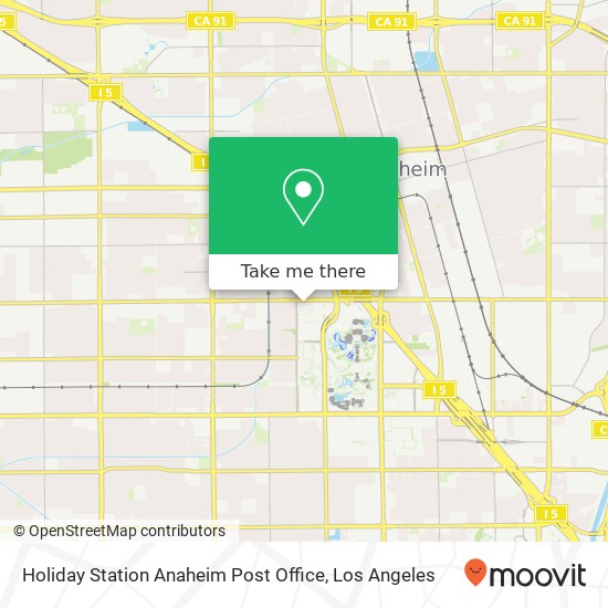 Holiday Station Anaheim Post Office map