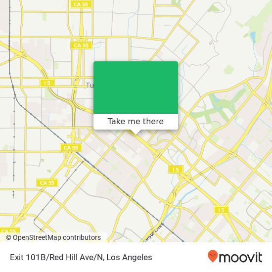 Mapa de Exit 101B/Red Hill Ave/N