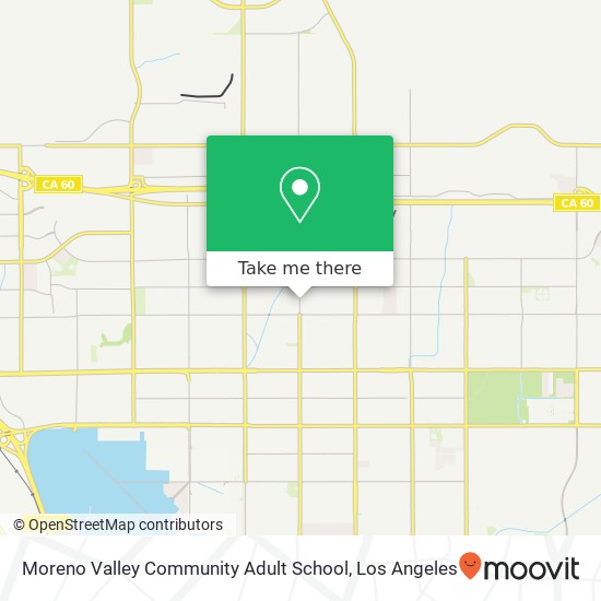 Mapa de Moreno Valley Community Adult School