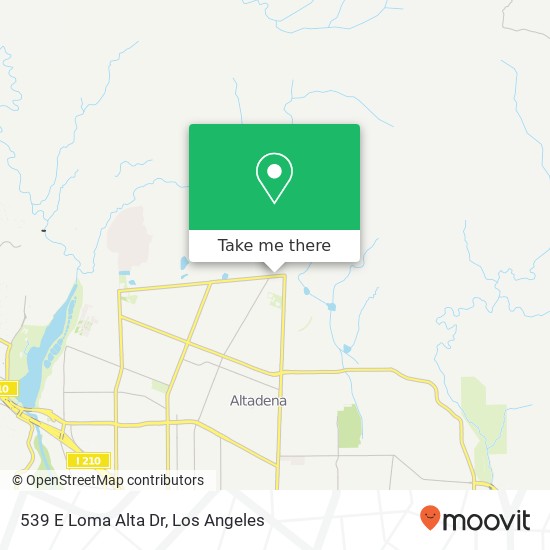 539 E Loma Alta Dr map