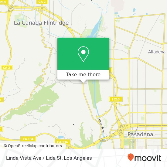 Mapa de Linda Vista Ave / Lida St