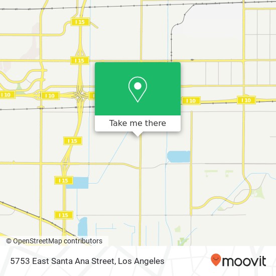 5753 East Santa Ana Street map