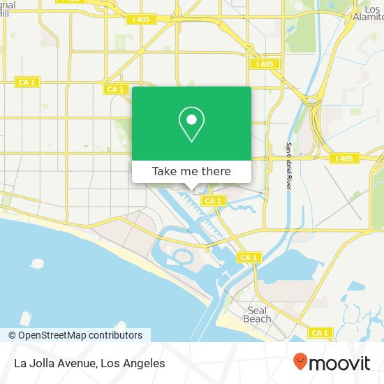 La Jolla Avenue map
