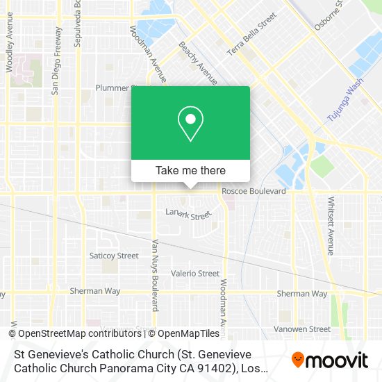 Mapa de St Genevieve's Catholic Church (St. Genevieve Catholic Church Panorama City CA 91402)