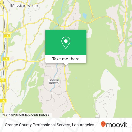 Mapa de Orange County Professional Servers
