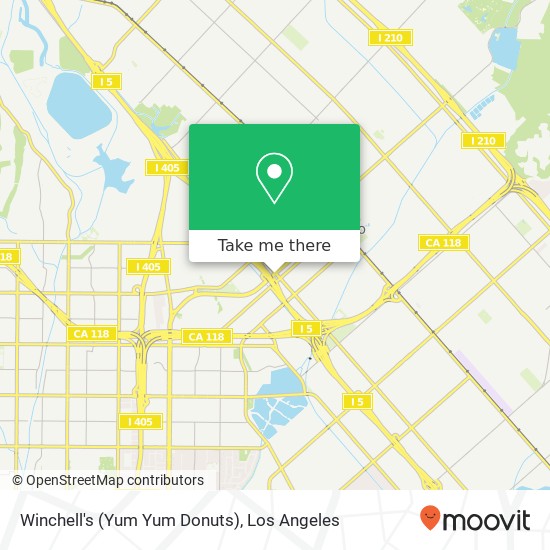 Winchell's (Yum Yum Donuts) map