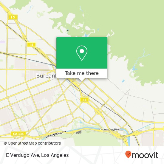 E Verdugo Ave map