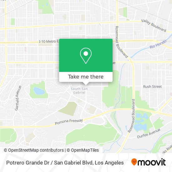 Potrero Grande Dr / San Gabriel Blvd map