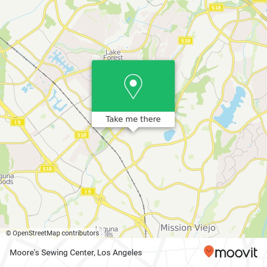 Moore's Sewing Center map