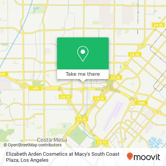 Elizabeth Arden Cosmetics at Macy's South Coast Plaza map