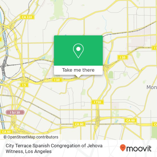 City Terrace Spanish Congregation of Jehova Witness map