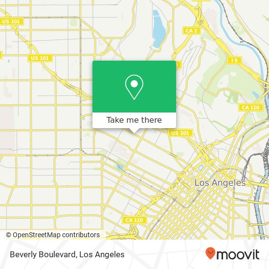 Mapa de Beverly Boulevard