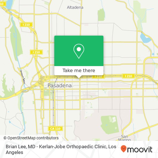 Mapa de Brian Lee, MD - Kerlan-Jobe Orthopaedic Clinic