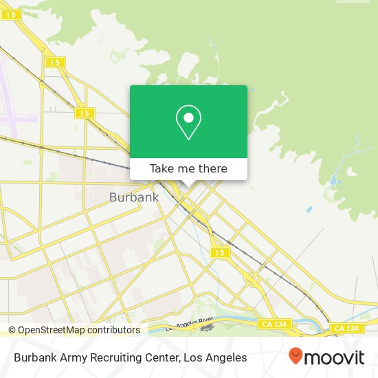 Mapa de Burbank Army Recruiting Center