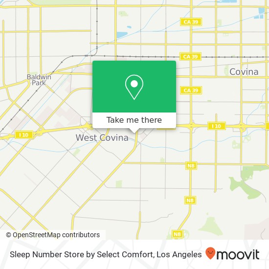 Mapa de Sleep Number Store by Select Comfort