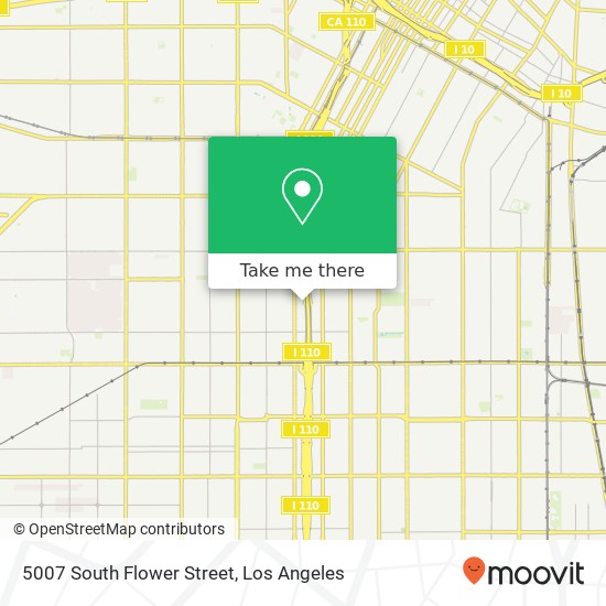 5007 South Flower Street map