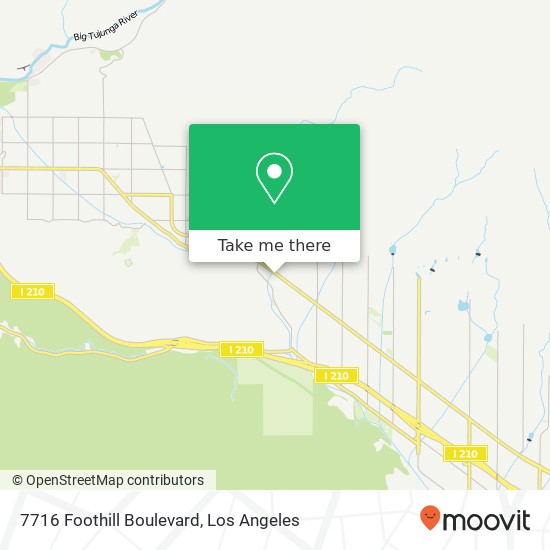 7716 Foothill Boulevard map