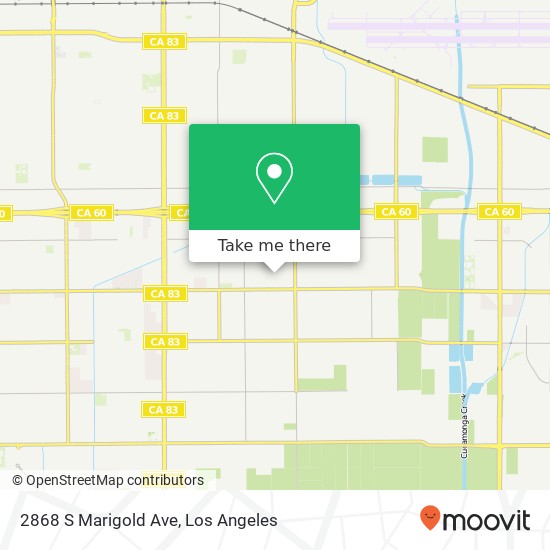 Mapa de 2868 S Marigold Ave