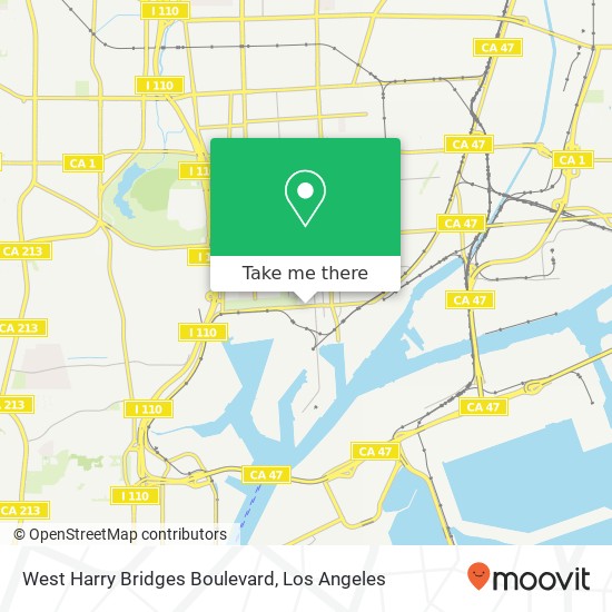 Mapa de West Harry Bridges Boulevard