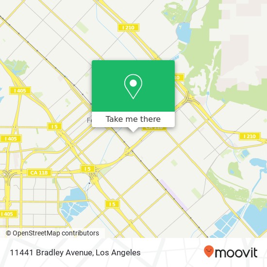 11441 Bradley Avenue map