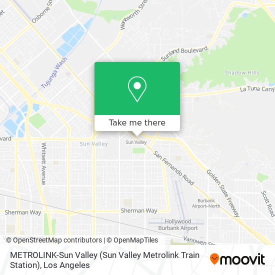 METROLINK-Sun Valley (Sun Valley Metrolink Train Station) map
